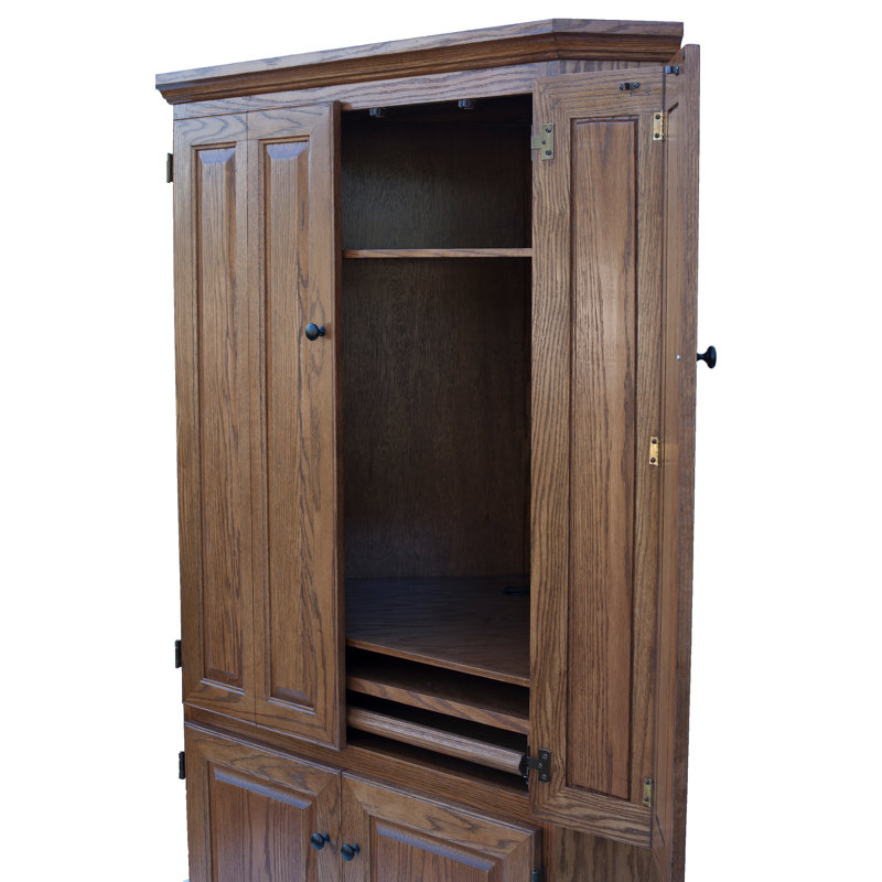 Bureau en coin en bois massif Lapierre, Chêne moyen