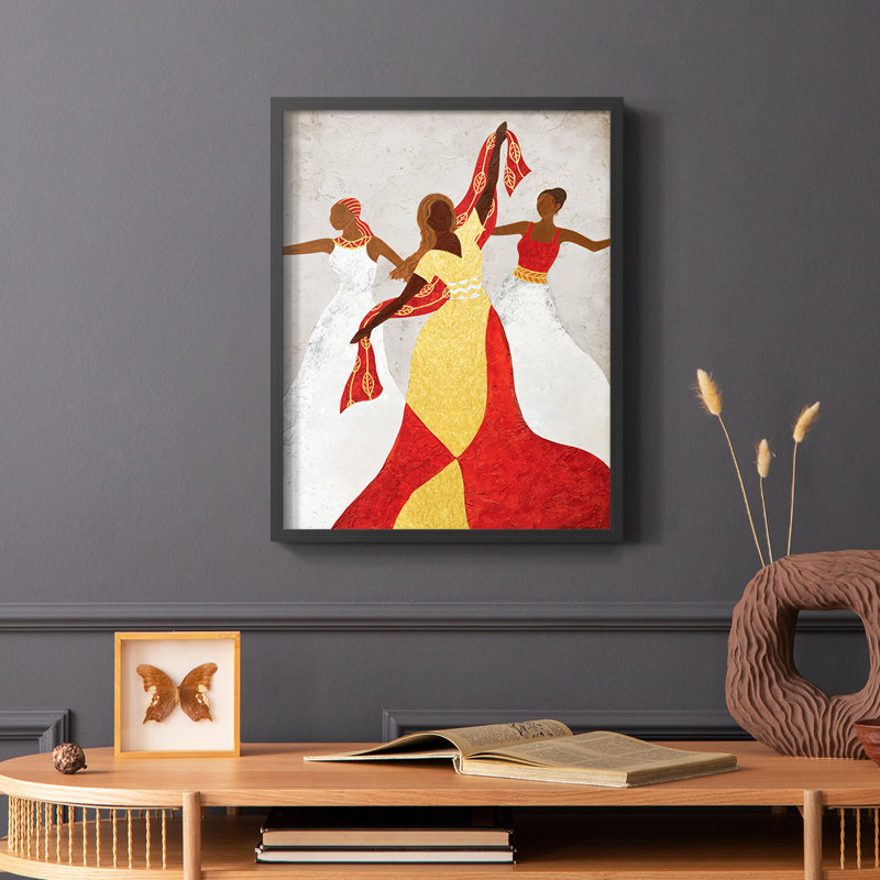 Golden Celebration Framed Print - Solid Wood, Black, 28" H x 22" W