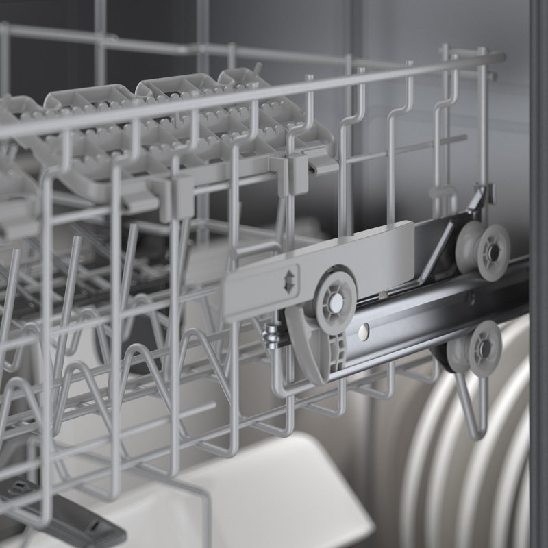 24" White Built-In Dishwasher with Stainless Steel Tub