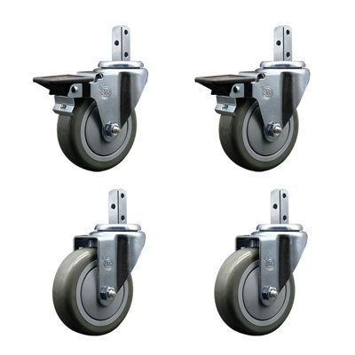 4 Piece Polyurethane Caster Set