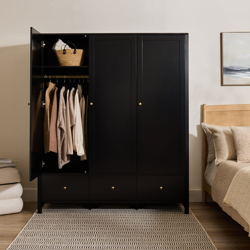 3 Door Manufactured Wood Wardrobe