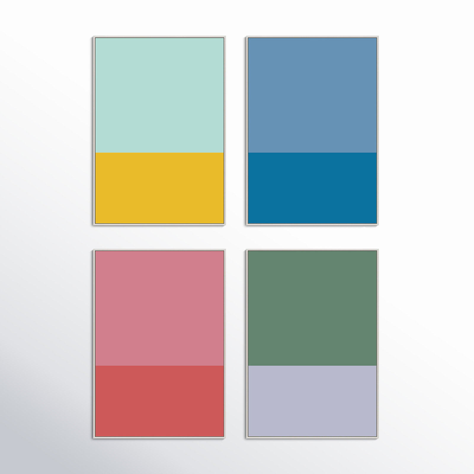 Color Studies by Romina Gadler, White Framed Canvas, 20" H x 14" W x 1.25" D