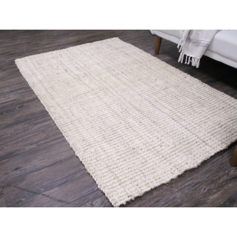 Tapis crème tissé à la main Wolsingham, Rectangle 5 pi x 8 pi