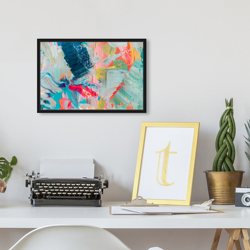 «Abstract That Love Feeling», impression sur toile, H 10 po x l 15 po, Toile encadrée, Noir