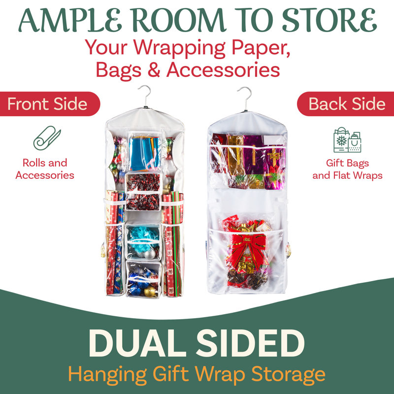 Rangement suspendu pour emballage cadeau
