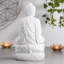 Statue 16 po bouddha blanc brillant méditant-1885490453