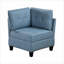 Fauteuil d'appoint modulaire capitonné moderne bleu profond avec rangement caché et structure en bois massif