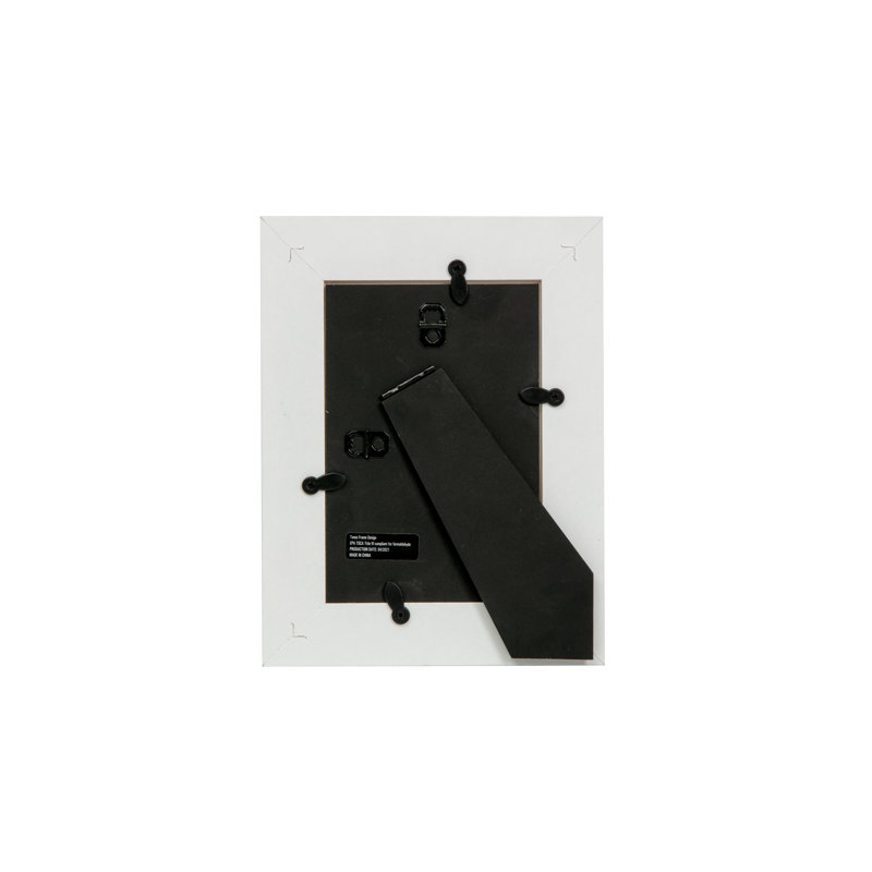 Ensemble de 2 cadres à photo simple en bois 2 pièces, Bois blanc, 4 po x 6 po