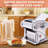 Electric Pasta Maker Noodle Maker Pasta Making Machine Dough Roller Cutter Thickness Adjustable Stainless Steel US 110V 135w  3 Blades Type 2.5mm Round+4mm Flat+9mm Wide Noodle