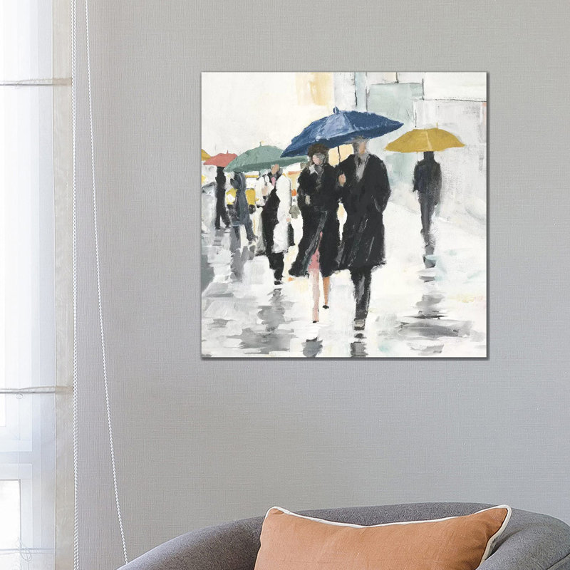 City In The Rain II by Avery Tillmon - Wrapped Canvas Print, 66.04cm H x 66.04cm W