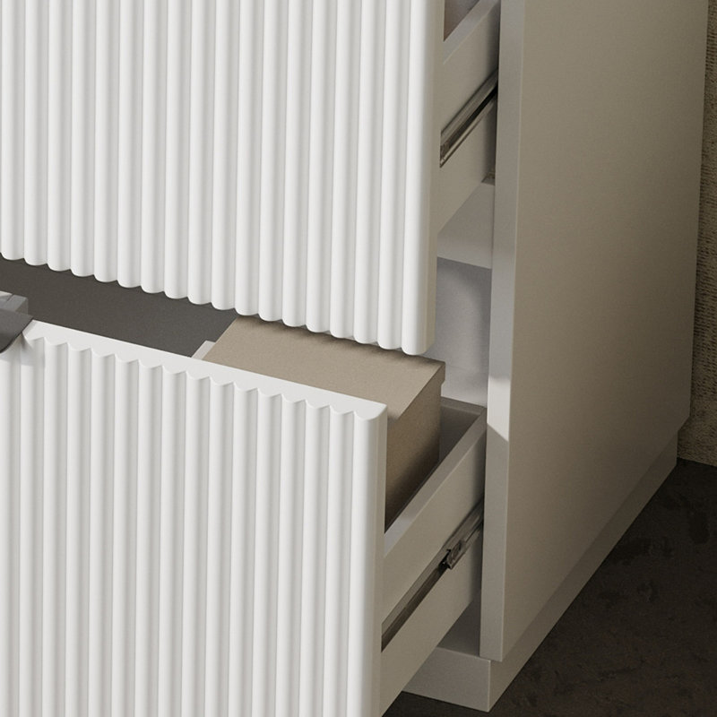 Meuble-lavabo 30 po avec lavabo en céramique, Blanc