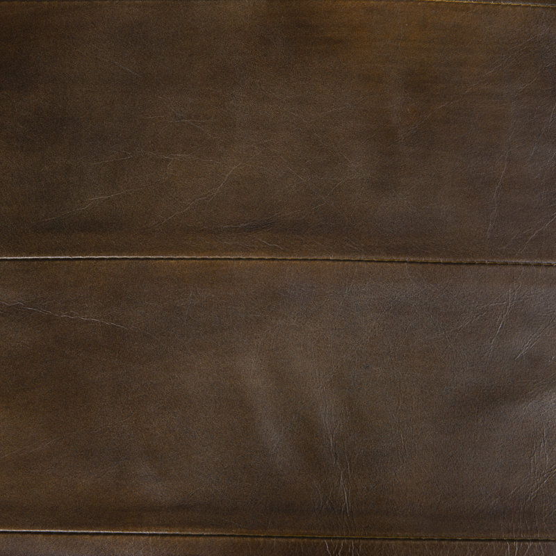 Chaise d'appoint en cuir Nilam, Marron foncé