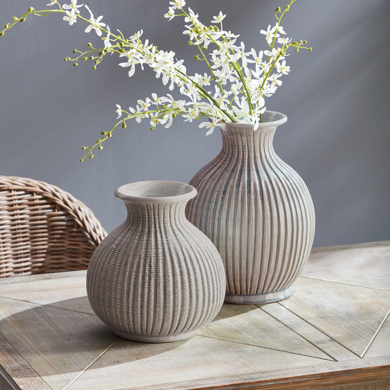 Humphreys Handmade Ceramic Table Vase, Gray