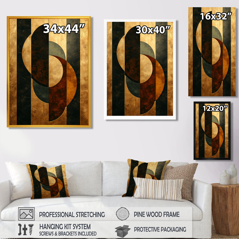 Hughes - Abstract Wall Art, 44" H x 34" W, Framed Print without Mat, White