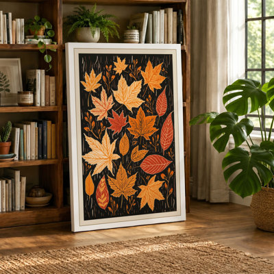 Autumn Leaves Botanical - Wrapped Canvas