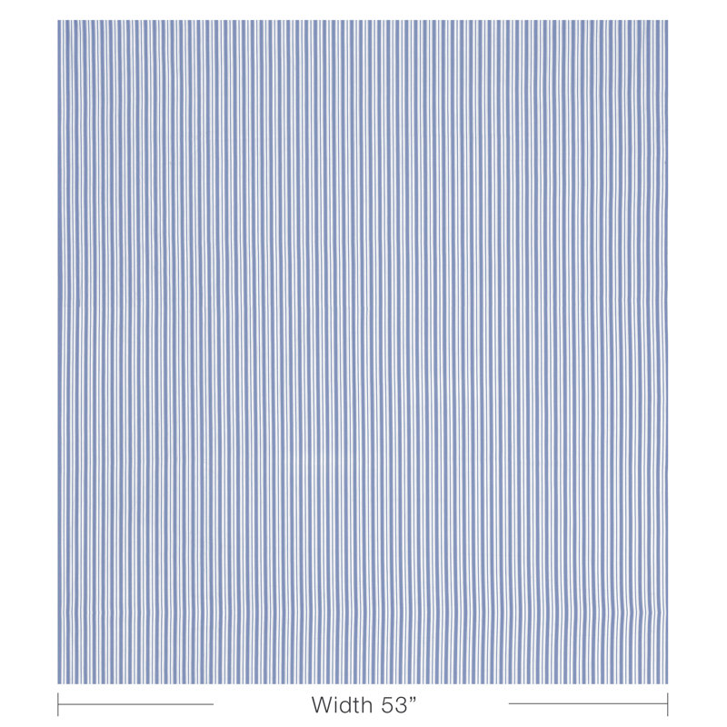 Normant Checks and Stripes II Selune 100% Cotton Performance Fabric, Sky