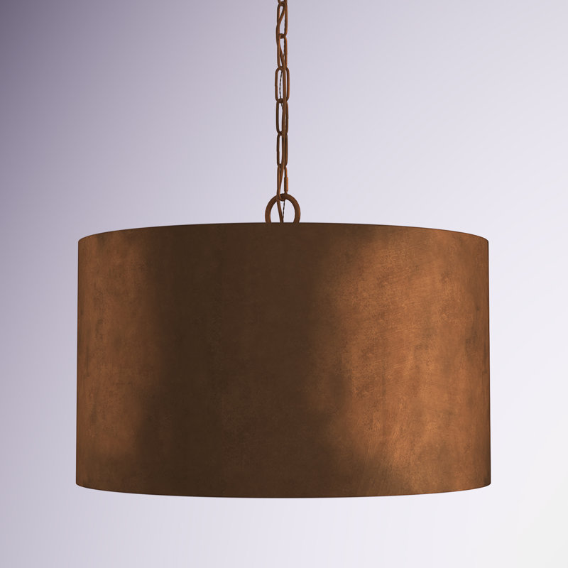 Luminaire suspendu cylindrique à 1 lumière Rosamund, Laiton