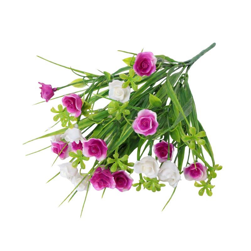 Fleurs artificielles Spring Grass Roses, Red