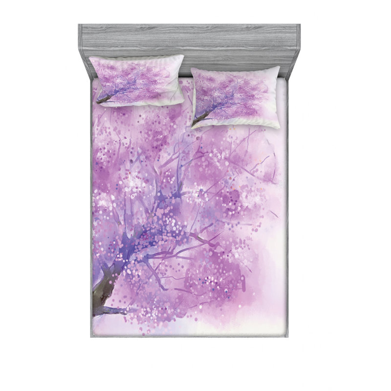 Ensemble de draps à motif floral Dreamy Tree, Taie d'oreiller taille double