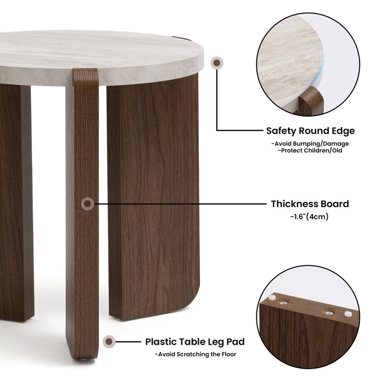18 "Modern Round Side Table