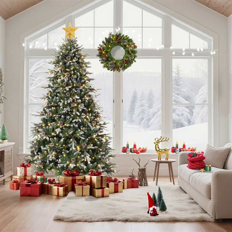 Lighted Artificial Christmas Tree, 1.8m H