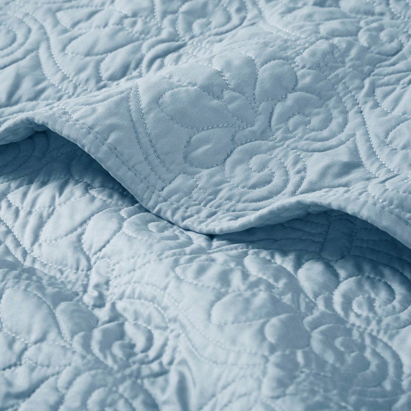 Jeté matelassé surdimensionné 60 x 70 po, Bleu