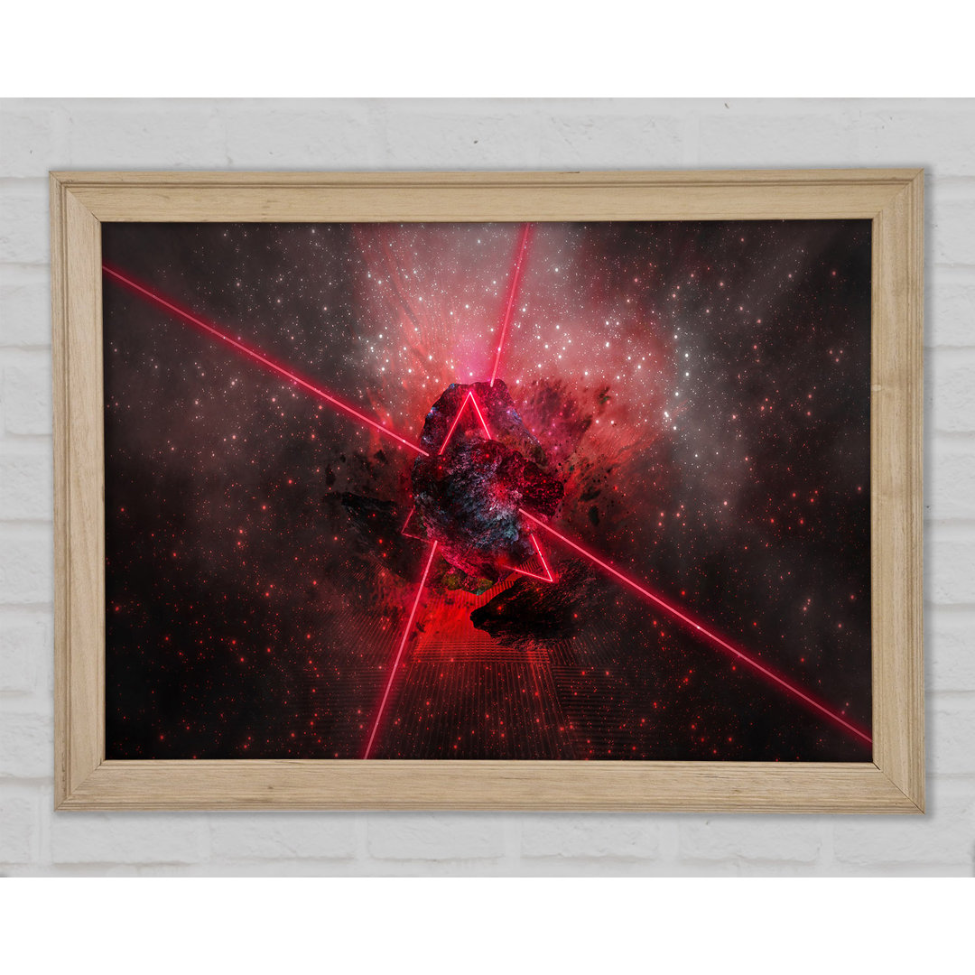 Red Lazer Triangle Gerahmter Druck