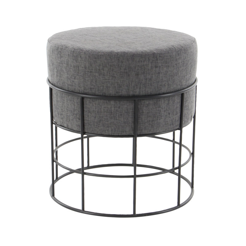 Repose-pieds avec coussin Deepmala, gris