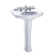Dartmouth 21" Tall Vitreous China Oval Pedestal Bathroom Sink with Overflow