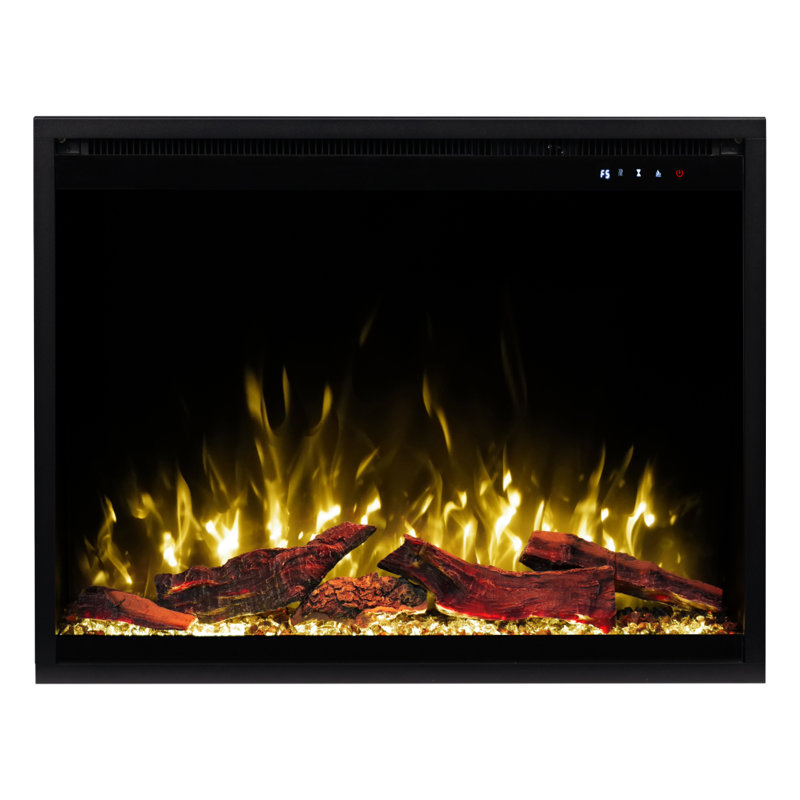 Fireplug Pro 33 Inch Smart Electric Fireplace Insert with Fire Crackle Sound, 26"H x 33"W x 7.88"D