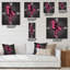 Grande horloge murale néon rose flamant rose et ballerine-40400296