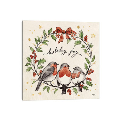 Christmas Lovebirds IV by Janelle Penner - Wrapped Canvas Print