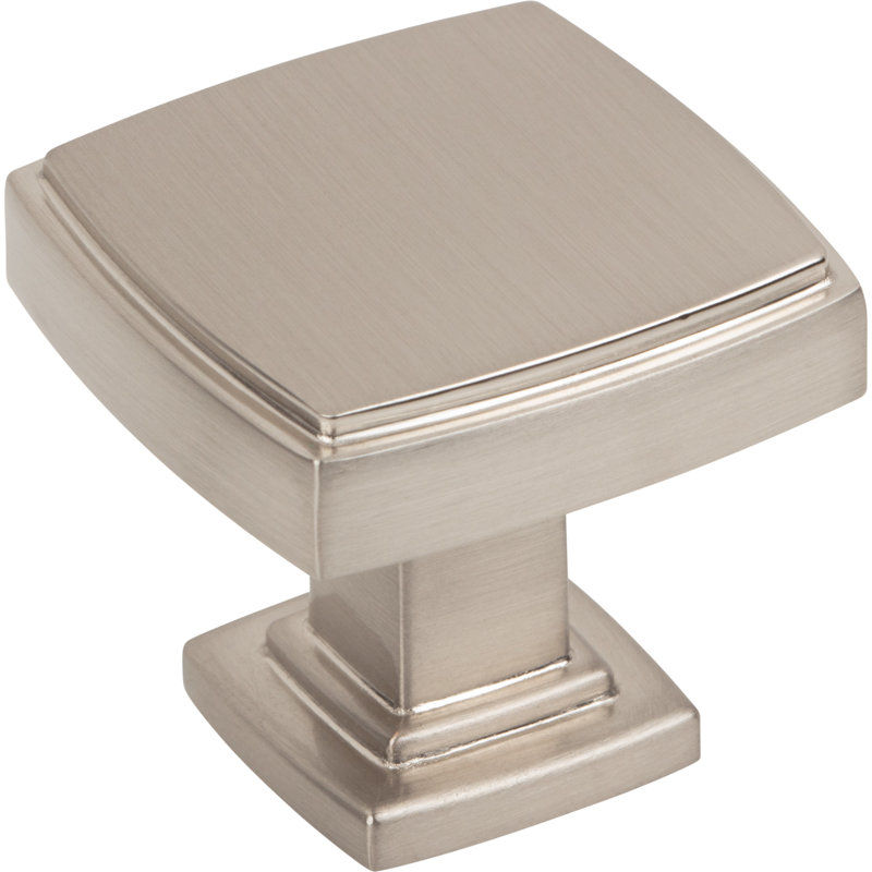 Poignée carrée de 1,25 po de longueur, Nickel satiné
