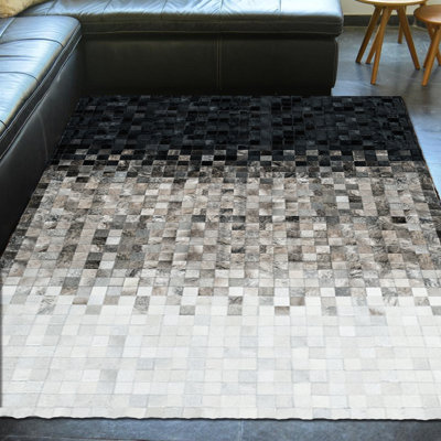 Verona Handmade Leather Ombre Area Rug
