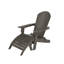 Chaise Adirondack pliante en plastique avec repose-pieds Arrlo-88431763