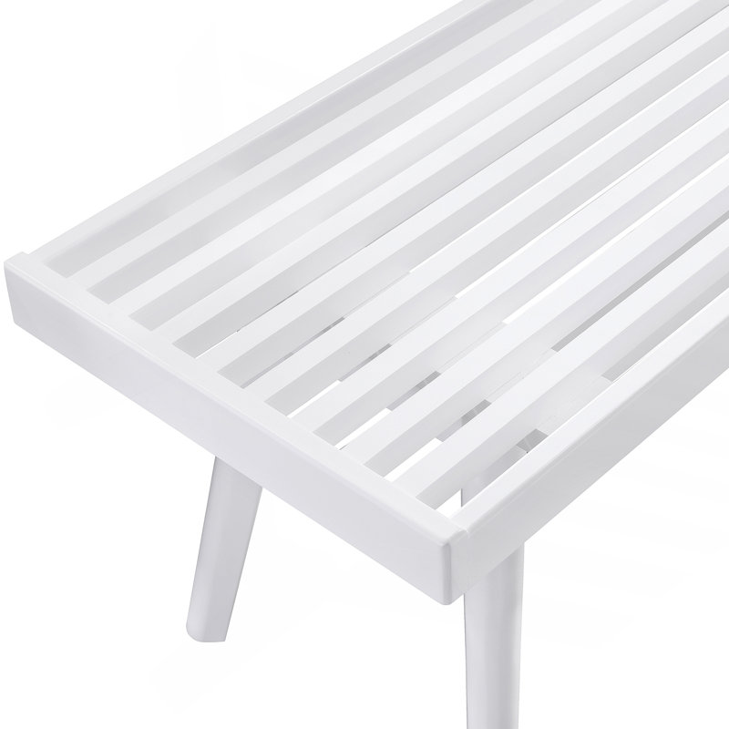 Banc à lattes, banc d'entrée, 17.5" H x 41.3" W x 16.5" D