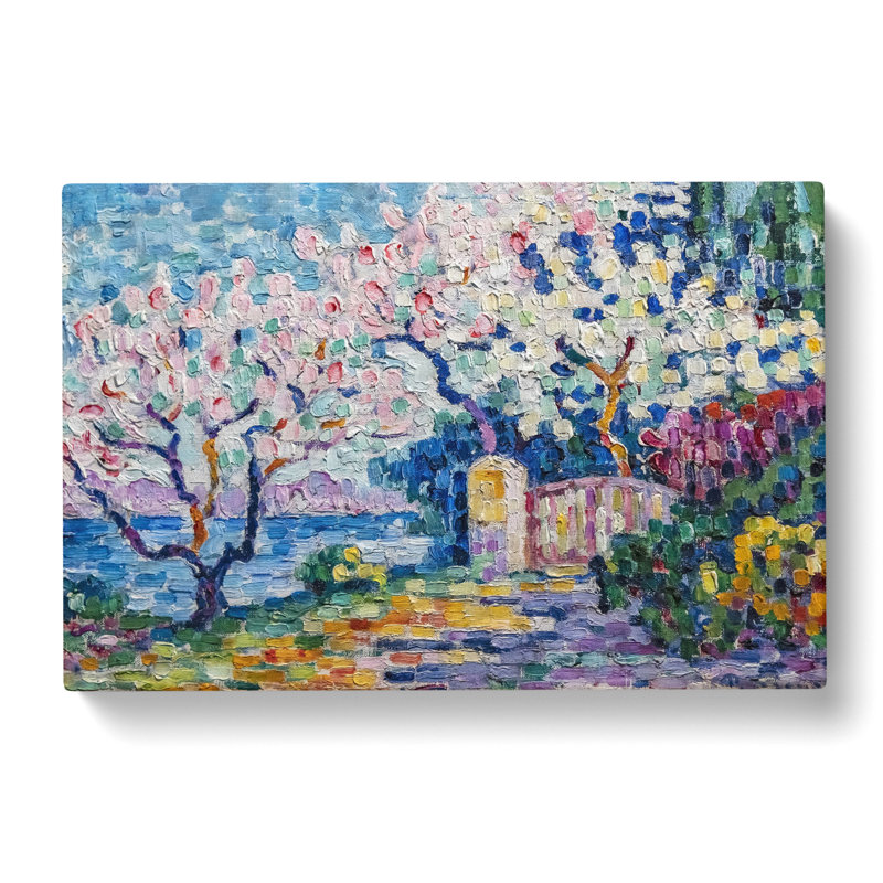 Blossoming Almond Trees by Paul Signac - Wrapped Canvas Painting, 50cm H x 76cm W x 3cm D