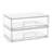 Sorbus Acrylic Storage Containers with Pull-Out Drawers - 2 Pack, 12.1" Wide Clear Stackable Storage Bins Set for Bathroom Organization