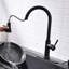 Robinet de cuisine avec douchette extractible Robinet de lavabo de cuisine à poignée simple avec douchette extractible à 2 voies