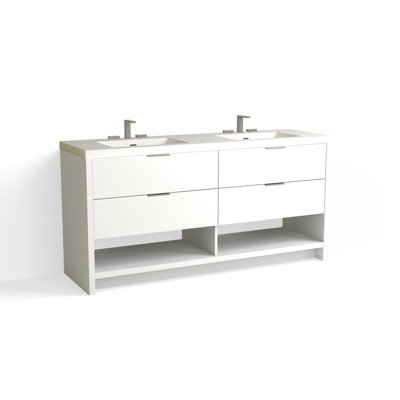 Vue 72" W Freestanding Double Bathroom Vanity