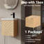 Meuble-lavabo mural 18,5 po, meuble-lavabo flottant avec lavabo en résine, meuble-lavabo simple avec porte simple à fermeture douce pour la salle de bain, bois naturel-1578905003