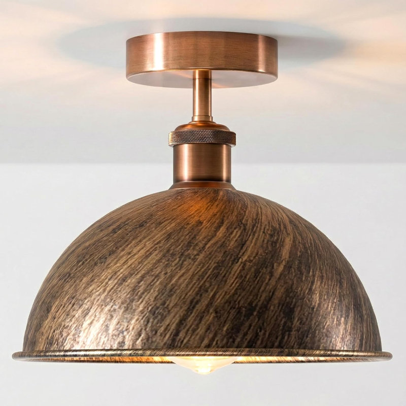 Semi Flush Mount, Brushed Copper