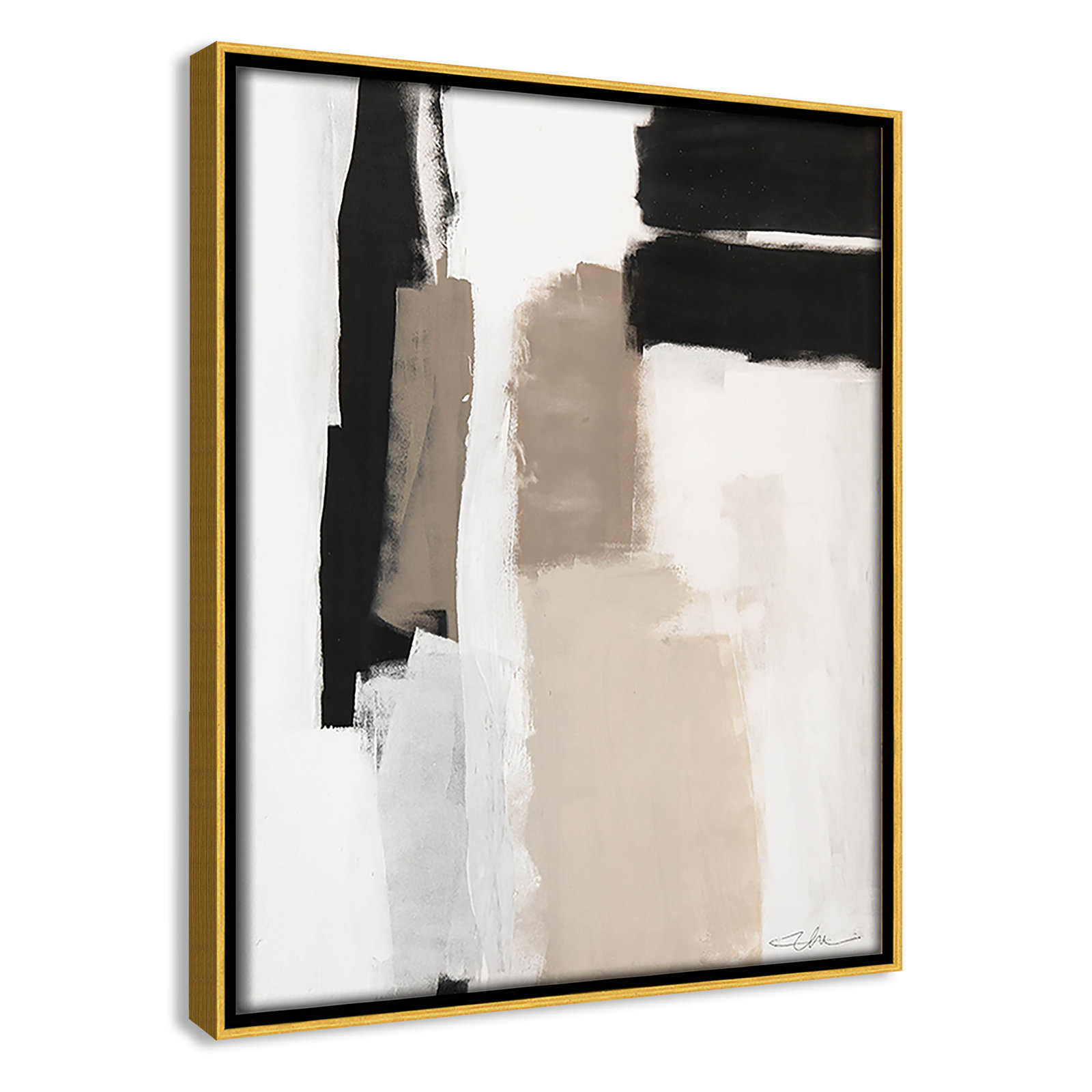 Giverny Earth Scapes II by  Print, Gold Floater Framed, No Mat, 11.5" H x 9.5" W x 2" D