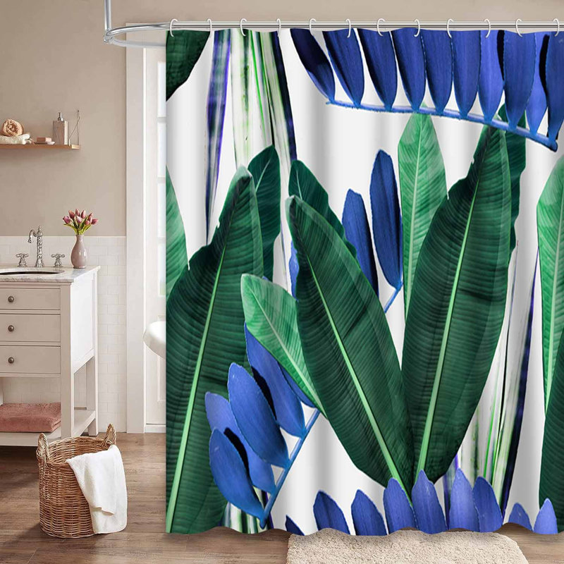 Fleurs tropicales, feuilles, style botanique, fleurs élégantes avec 12 crochets, L 72 po x l 72 po