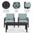 Mosier 2 - Person Patio Conversation Set with Cushions-1868461753