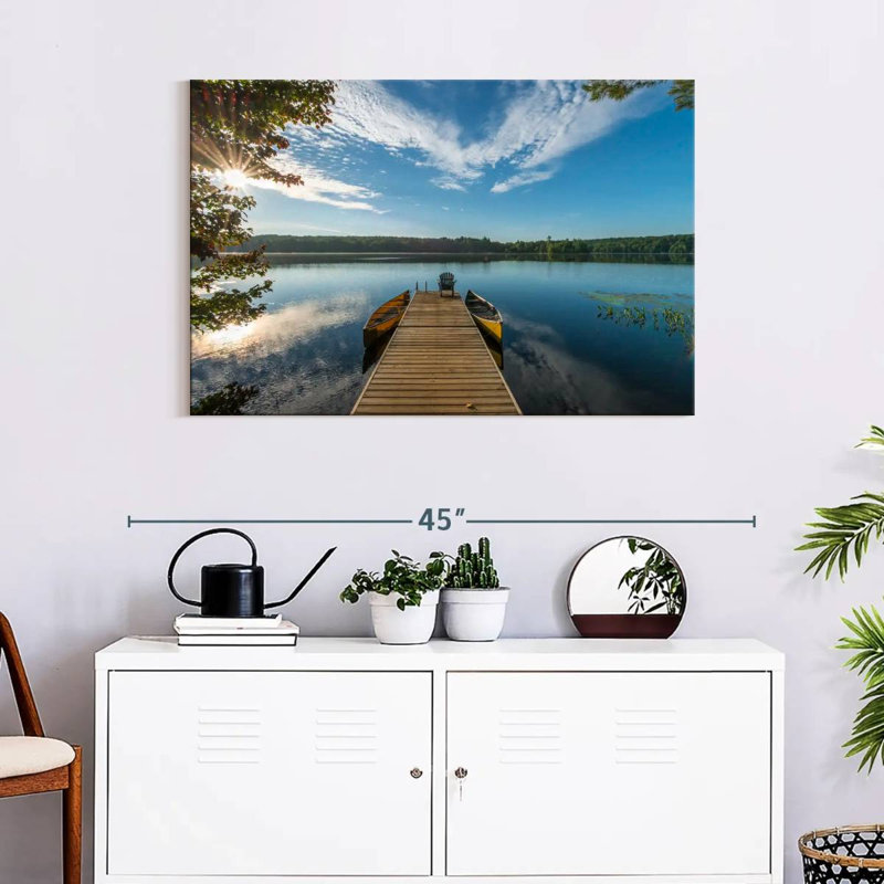 Dock on placid lake Aletra, H 24 po x l 36 po