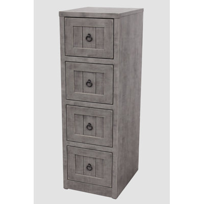 Raina 17.25'' Wide 4 -Drawer Solid Wood File Cabinet