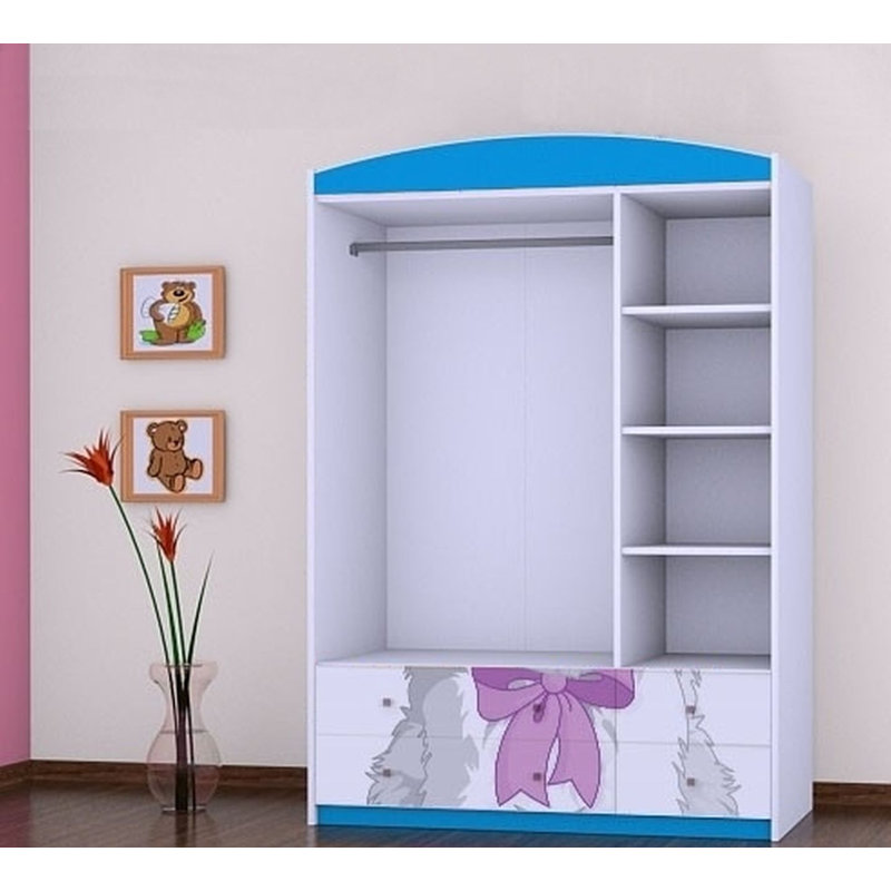Vihaan 3 Door Wardrobe, Blue
