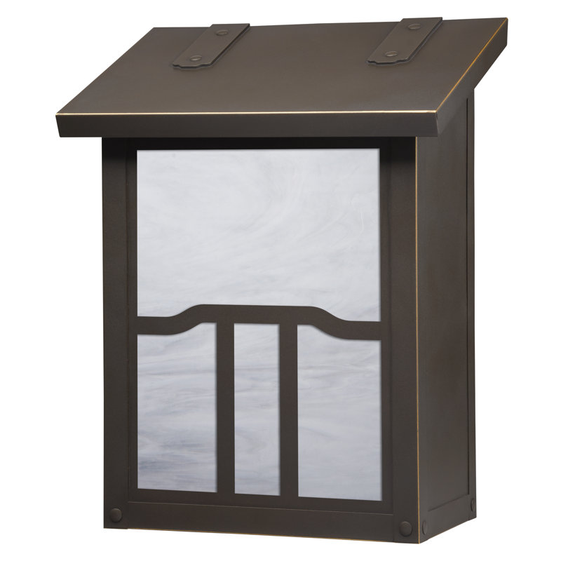 Boîte aux lettres murale Winterbourne Down Cloud, Blanc vaporeux, Bronze architectural