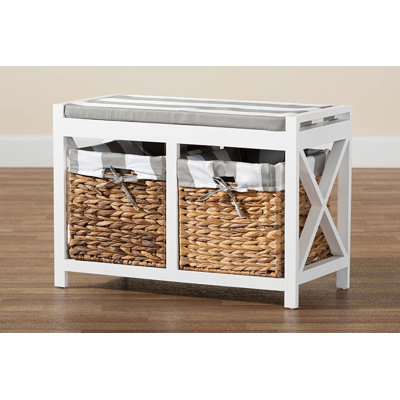 Polyester Upholstered Storage Bench
